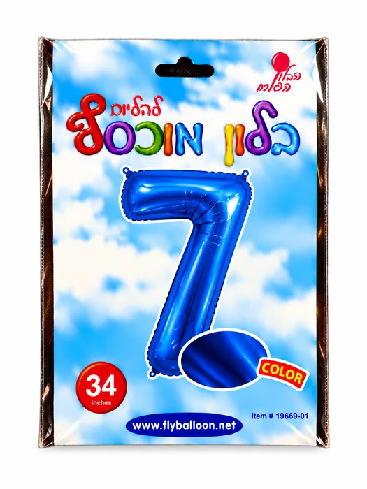 בלון מיילר "34 ספרה 7 בצבע כחול