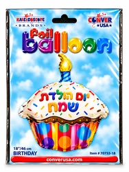 בלון מיילר "18 - צבעוני ליום הולדת