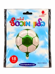 בלון מיילר "18 - כדורגל בצבע ירוק/לבן