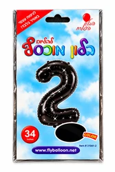 בלון מיילר "34 ספרה 2 בצבע שחור