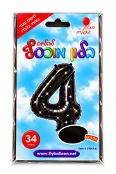 בלון מיילר "34 ספרה 4 בצבע שחור