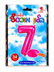 בלון מיילר "34 ספרה 7 בצבע ורוד