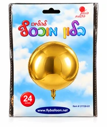 בלון מיילר "24 - עיגול תלת ממד בצבע זהב