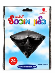 בלון מיילר "24 - יהלום תלת ממד בצבע שחור