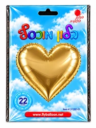 בלון מיילר "22 - לב בצבע זהב