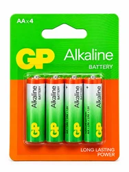 סוללות אלקליין GP AA (מארז 4 יחידות)